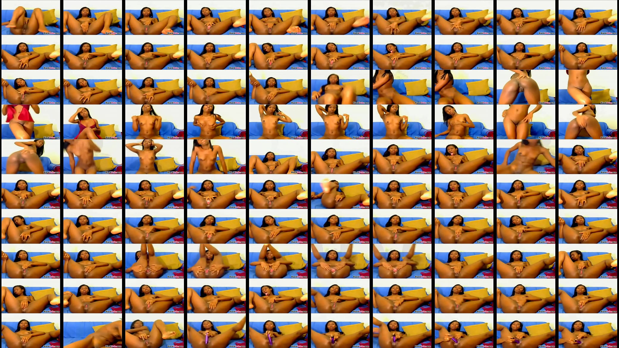 Hot black babe masturbating and toying pussy 预览图