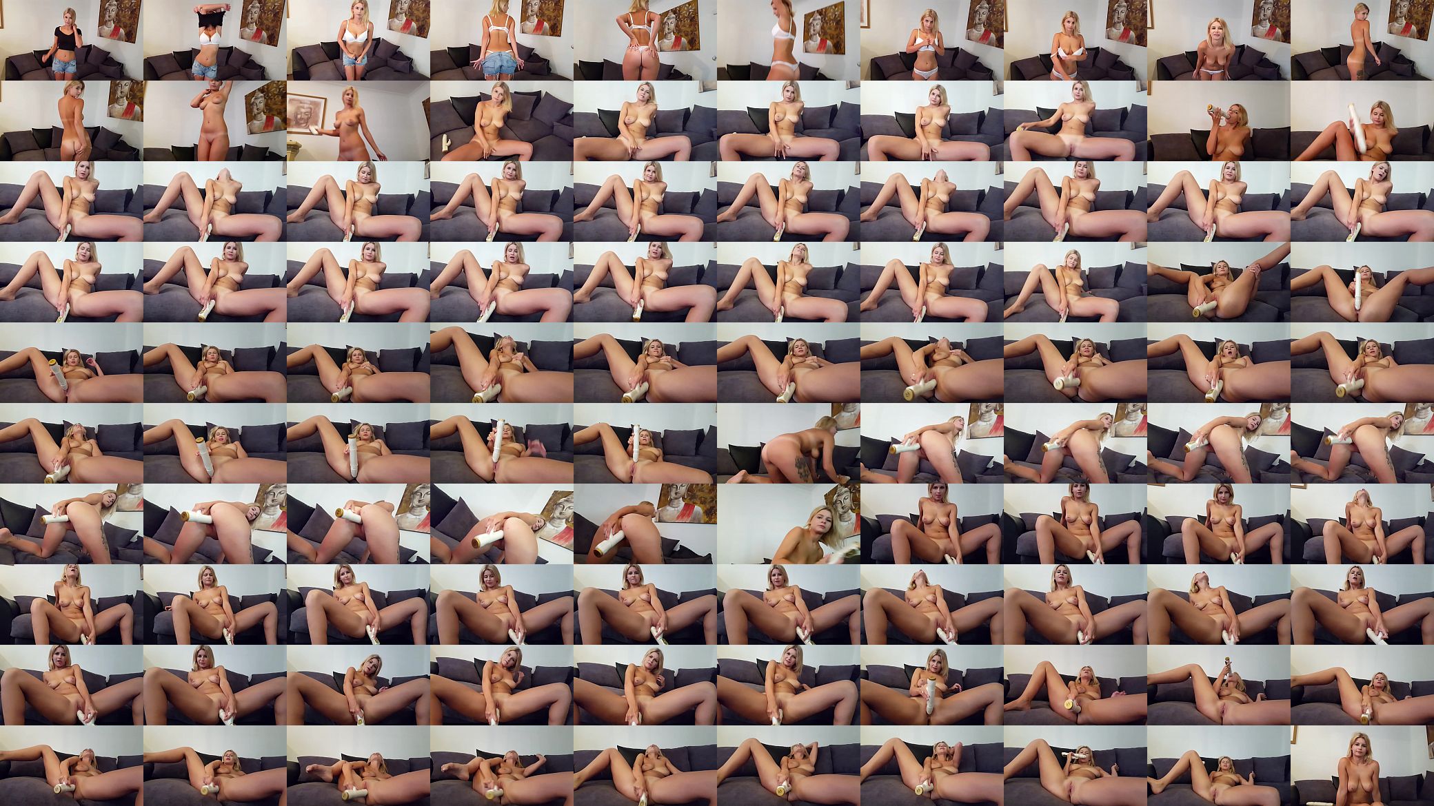 Hot Brit Isla White fucks dildo and performs Jerk off instruction and CEI 预览图