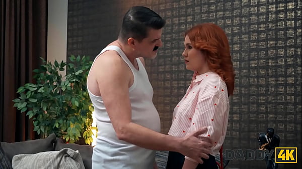 DADDY4K. Redhead goes completely crazy and jumps on daddy's cock