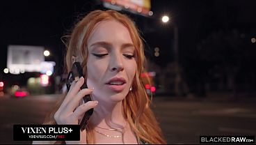 BLACKEDRAW Tiny Redhead Madi Collins Goes Airtight In Her First BBC Gangbang