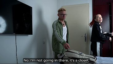 Step Mom Tests Step Son's Secret Gift on Shared Hotel Bed New Year's Eve