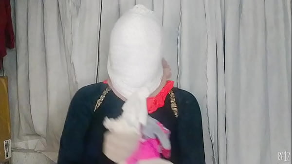 Hijab girl Self bondage