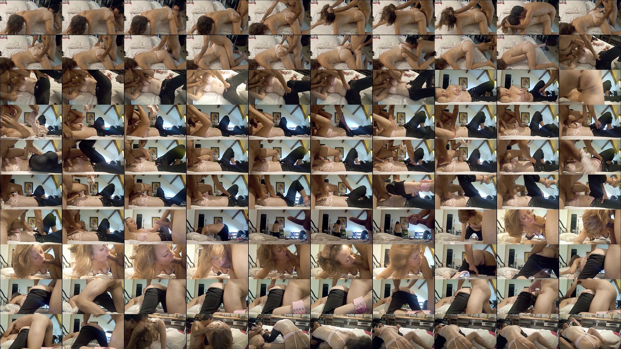 Sexy O2, 1138 (5) - Clothed White Satin Panty, French Slut, Fuck, Satin Brown Dress, Doggystyle, Licking Ass Hole 预览图