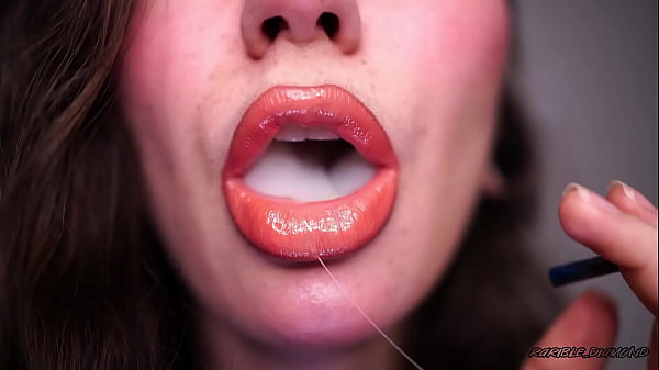 Drool collector, smoking nude lips