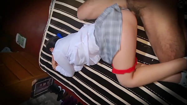 Argentine stepsister leaves her classes early and goes to study at her teacher's house
