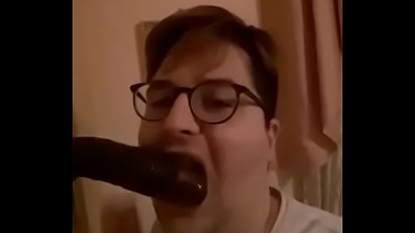 Deepthroat to the fake Big Black Cock