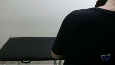 Flavia bondage blowjob wrapped in plastic, bastinado and titty squeezing!