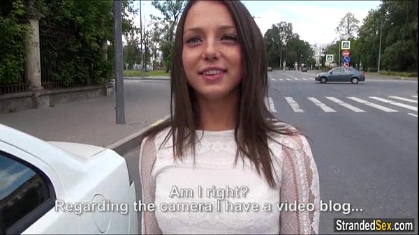 Teen Foxy Di shows a stranger her pussy for a r...
