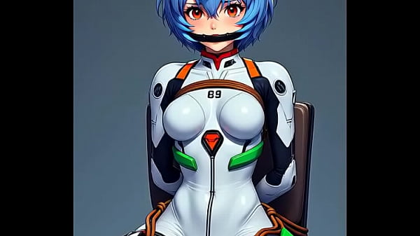 Rei tied to chair and viewed from multiple angkes