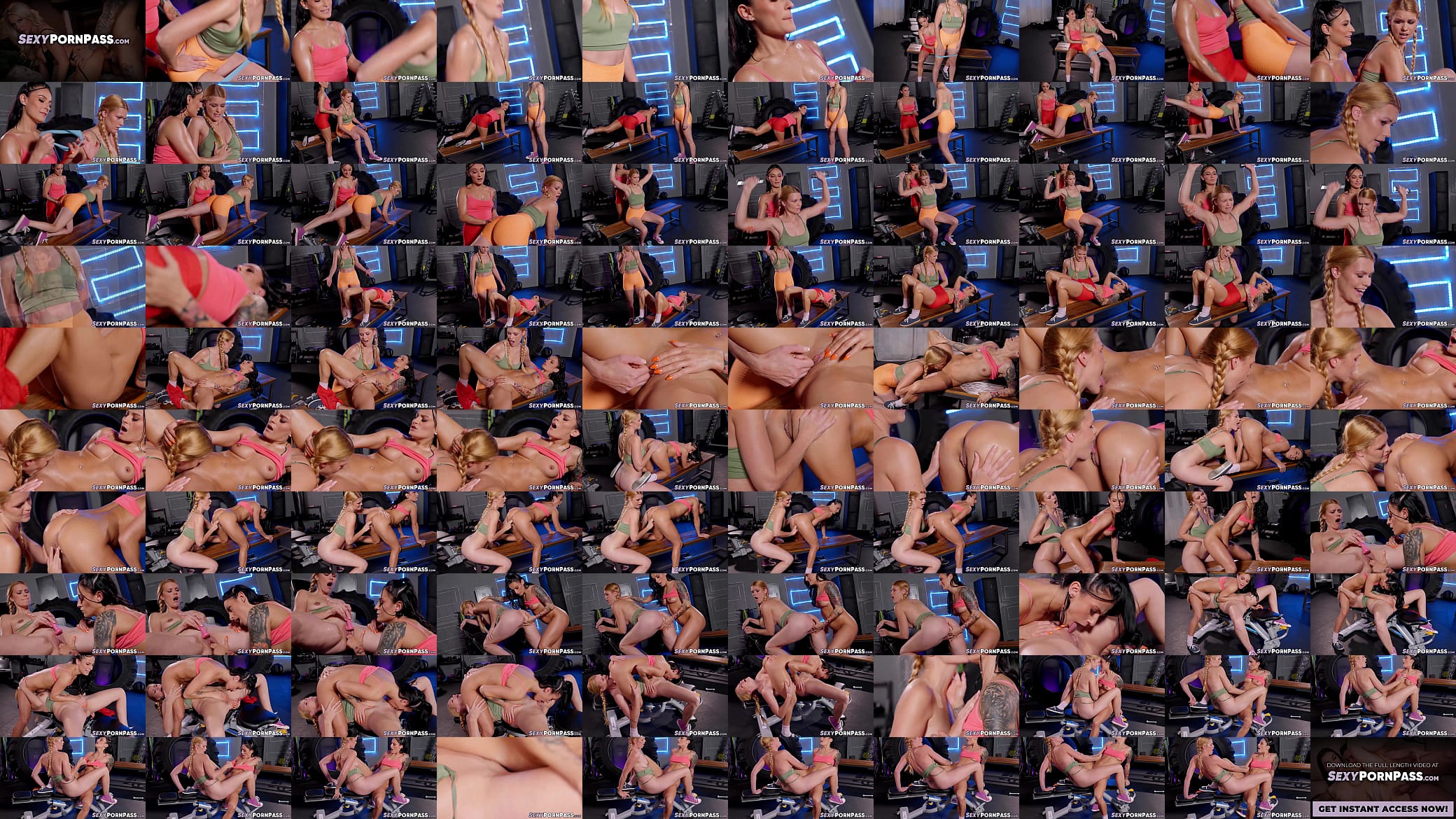 Gym workout turned into an intense lesbian sesh with Lexi Dona and Izzy Delphine 预览图