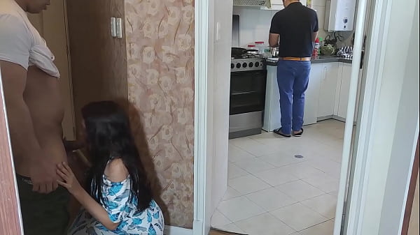 My brother-in-law fucks me while my cuckold husband is carelessly cooking NTR
