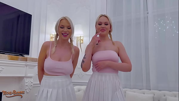 Hot Blondes Greta Foss & Vera Jarw Are Milking Mr. Texas's Thick Cock!