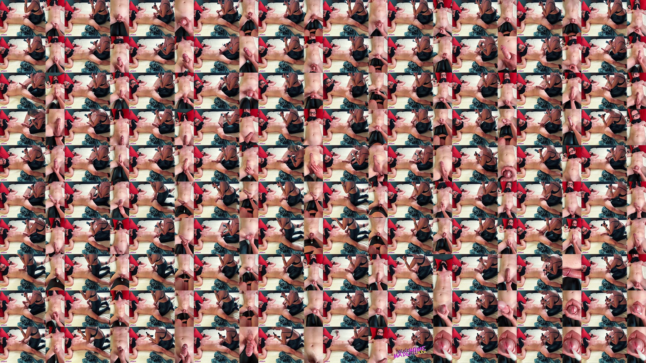 Femdom Bondage Handjob - Female POV - Cock Teasing and Asshole Fingering Unloads a Creamy Cum Load 预览图