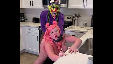 Thick White Slut Sucks Big Black Dick & Gets Rammed Hard ASF