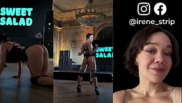 hot strip short hair girl