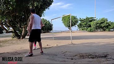 After our morning workout, we did some sex training.