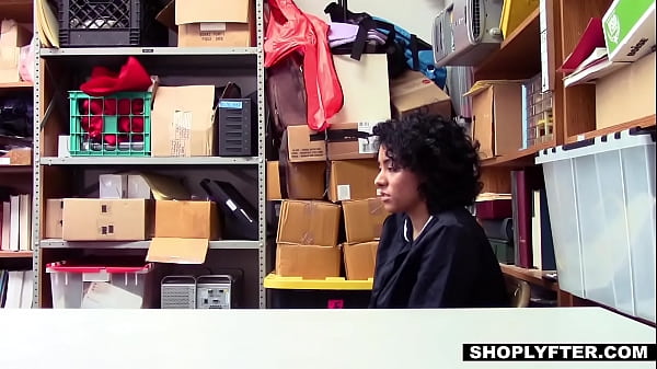 Busty teen shoplifter fucks the security guard for freedom