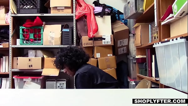 Busty teen shoplifter fucks the security guard for freedom