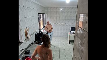 Maid takes off her clothes and accepts a facial for extra.