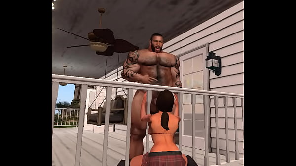 neighborhood bartender catches big D Brown on his back porch one night, who couald resist a man this fine