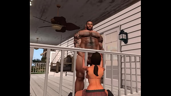 neighborhood bartender catches big D Brown on his back porch one night, who couald resist a man this fine