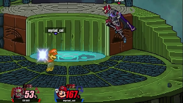 Al principio la freje, pero luego le di duro SSF2 peleando contra myriad col