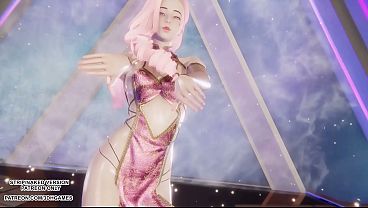 Download Video - &lbrack;MMD&rsqb;  MINNIE - Cherry Sky - Seraphine Sexy Kpop Dance League of Legends Hentai Uncensored 4K 60FPS