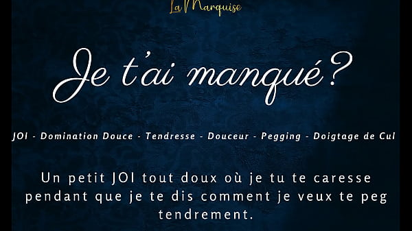 Did you miss me? - French audio porn JOI pegging