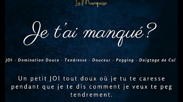 Did you miss me? - French audio porn JOI pegging