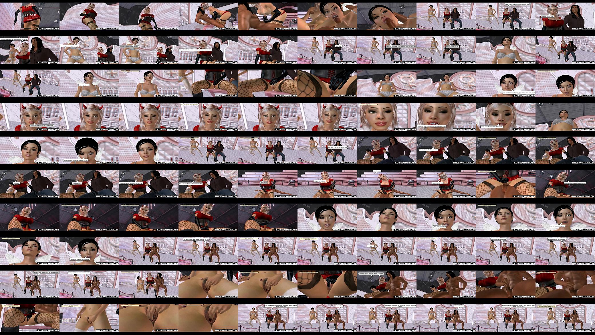 Sexy 3d cartoon strippers at the club in cute costumes 预览图