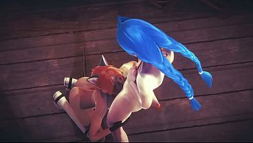 League of leguends LOL Hentai 3D - Jinx Jinx has sex in a tavern - Japanese asian manga anime porn