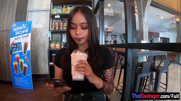 Download Video - Starbucks coffee date with gorgeous big ass Asian teen girlfriend
