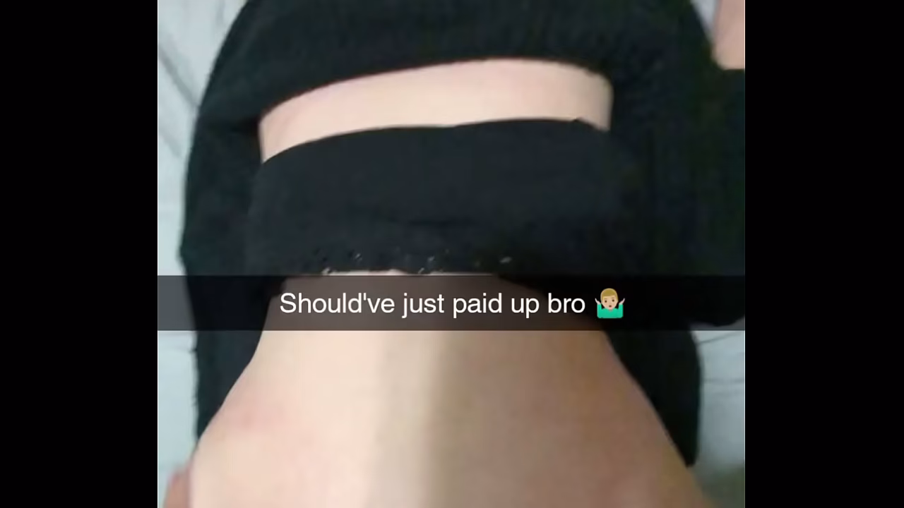 Pregnant MILF pays boyfriends Debt Over Snapchat - Cuckold Captions