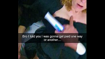 Pregnant MILF pays boyfriends Debt Over Snapchat - Cuckold Captions