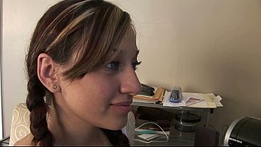 Brunette teen takes huge black dick in her mouth and fresh pussy fucking