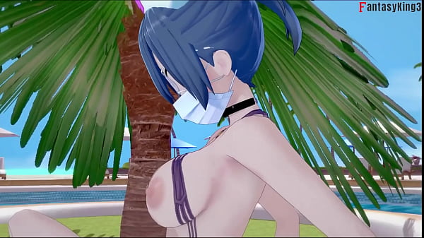 Sexo a tr&ecirc;s na praia - ele tirou o biquini de ladinho e meteu o rola bem gostoso nela.