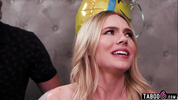Gangbang double penetration fuck of sad big boobs blonde Rebel Rhyder