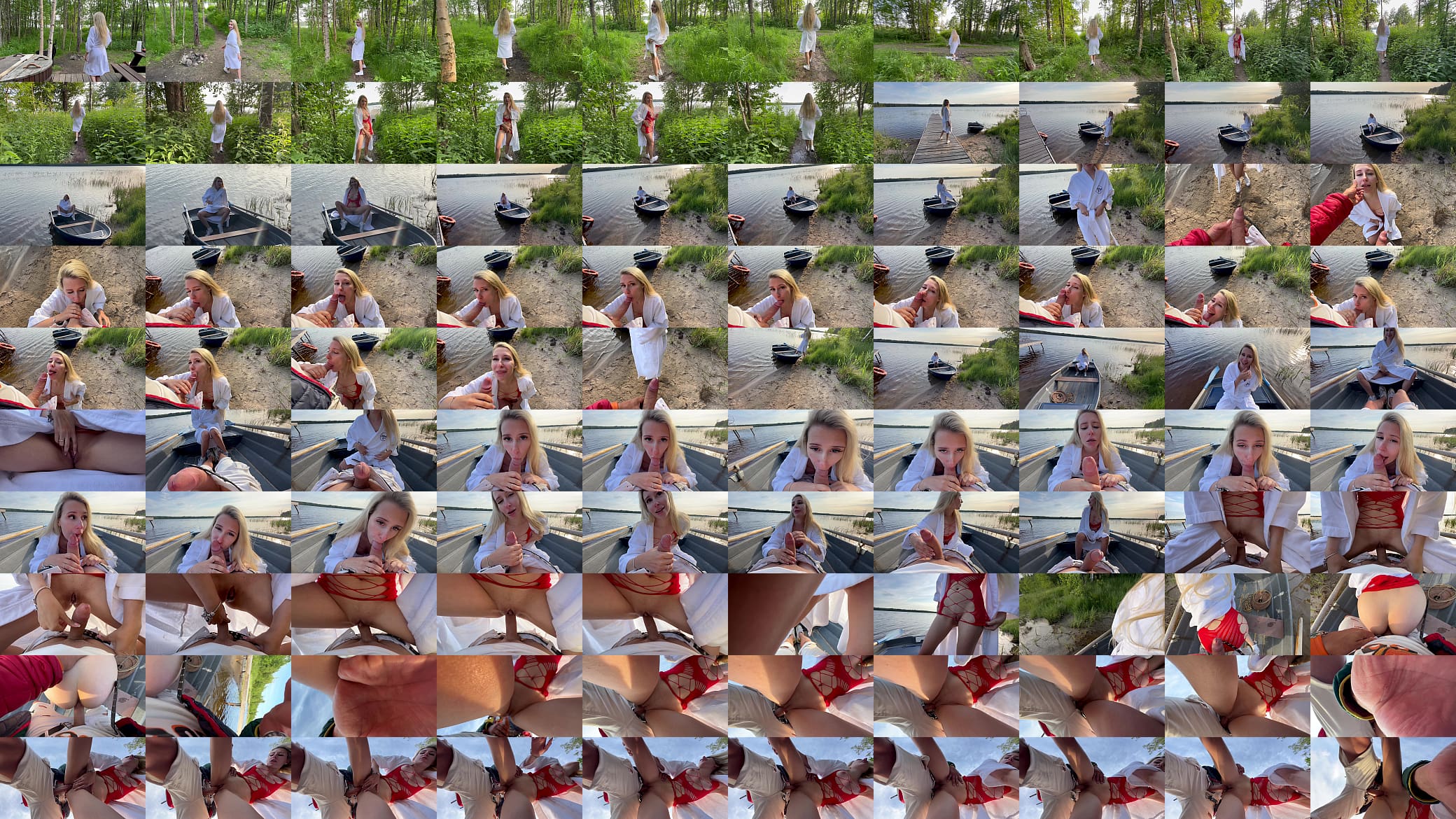Outdoor risky sex with hot blonde in fishnet 预览图