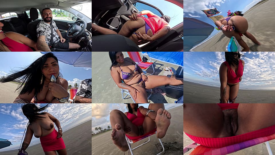 Fomos  praia e ela me surpreendeu: colocou um plug anal grande no cuzinho  e me deixou louco de teso - XVIDEOS.COM