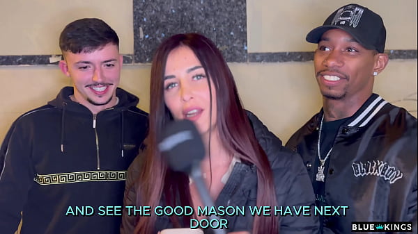 Andrea Lux interviews two guys on the street and fucks them in the hotel
