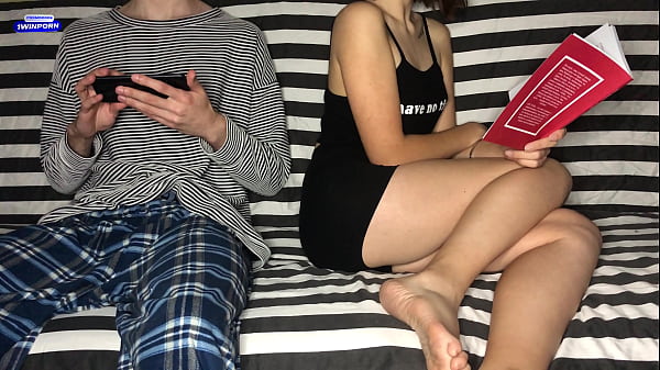 Step Brother Put Step Sister Hand On His Dick But She Didn't Know He Had Skillful Hands and Orgasming