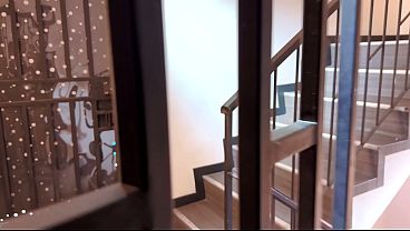 I take advantage of my wife's absence to penetrate the tight vagina of my neighbor in my building.