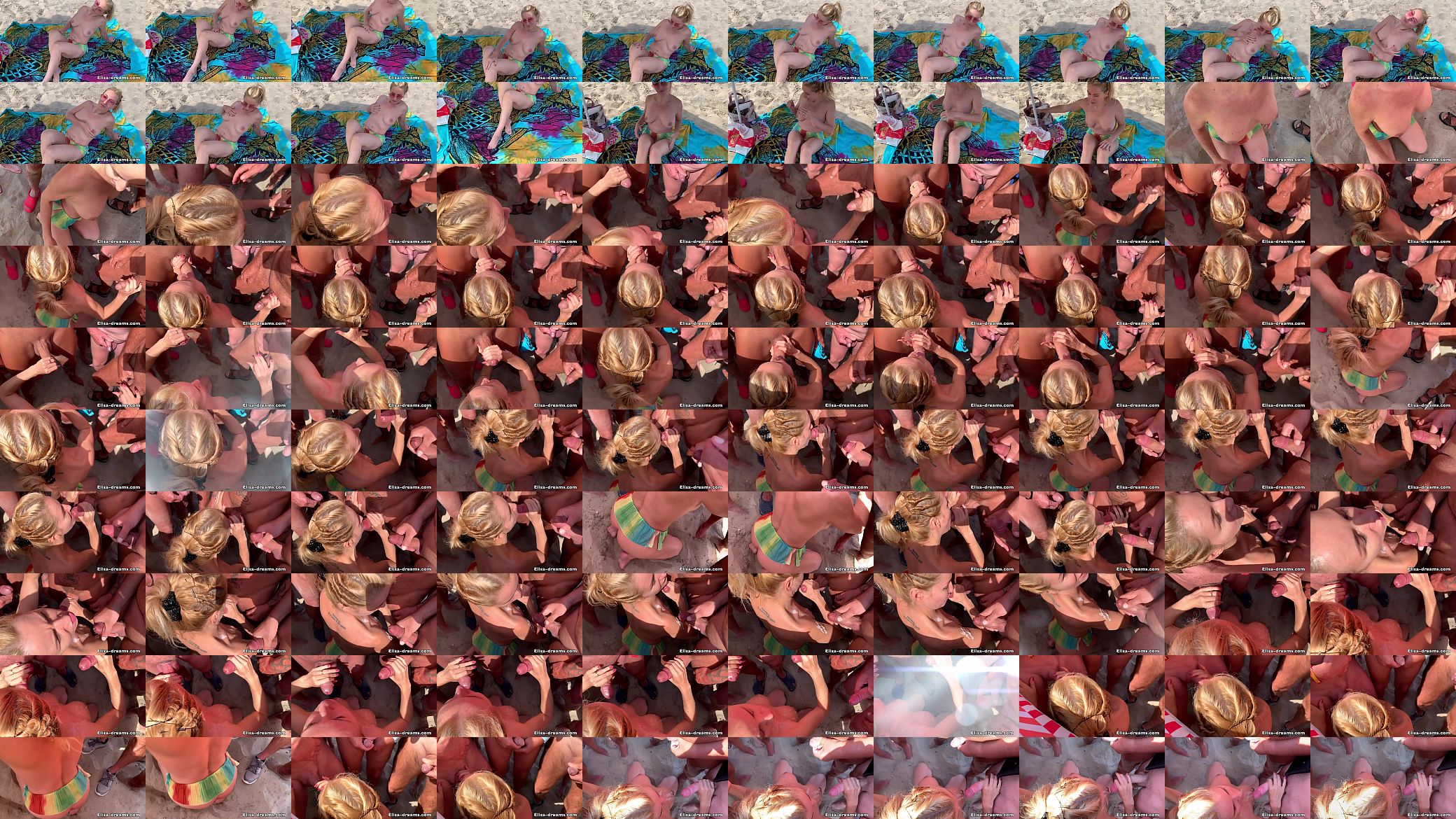 Bukkake to the beach 25 Cumshots 预览图