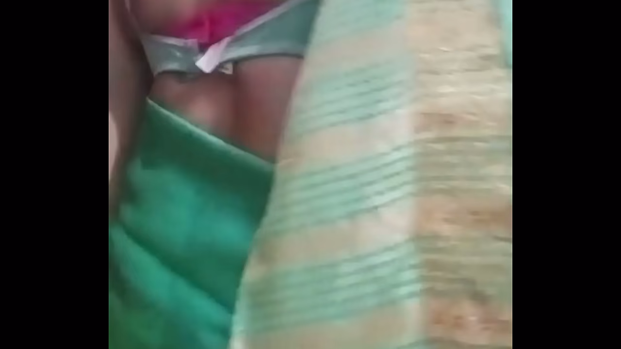 Indian Gay Crossdresser Bottom Gaurisissy pressing and playing with her big boobs in blue saree real homemade sex