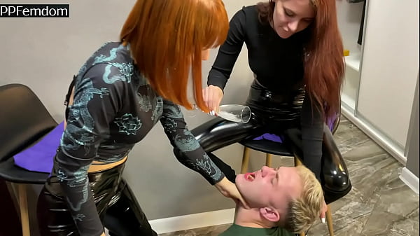 Kira and Sofi Double Latex Ass and Pussy Worship Femdom