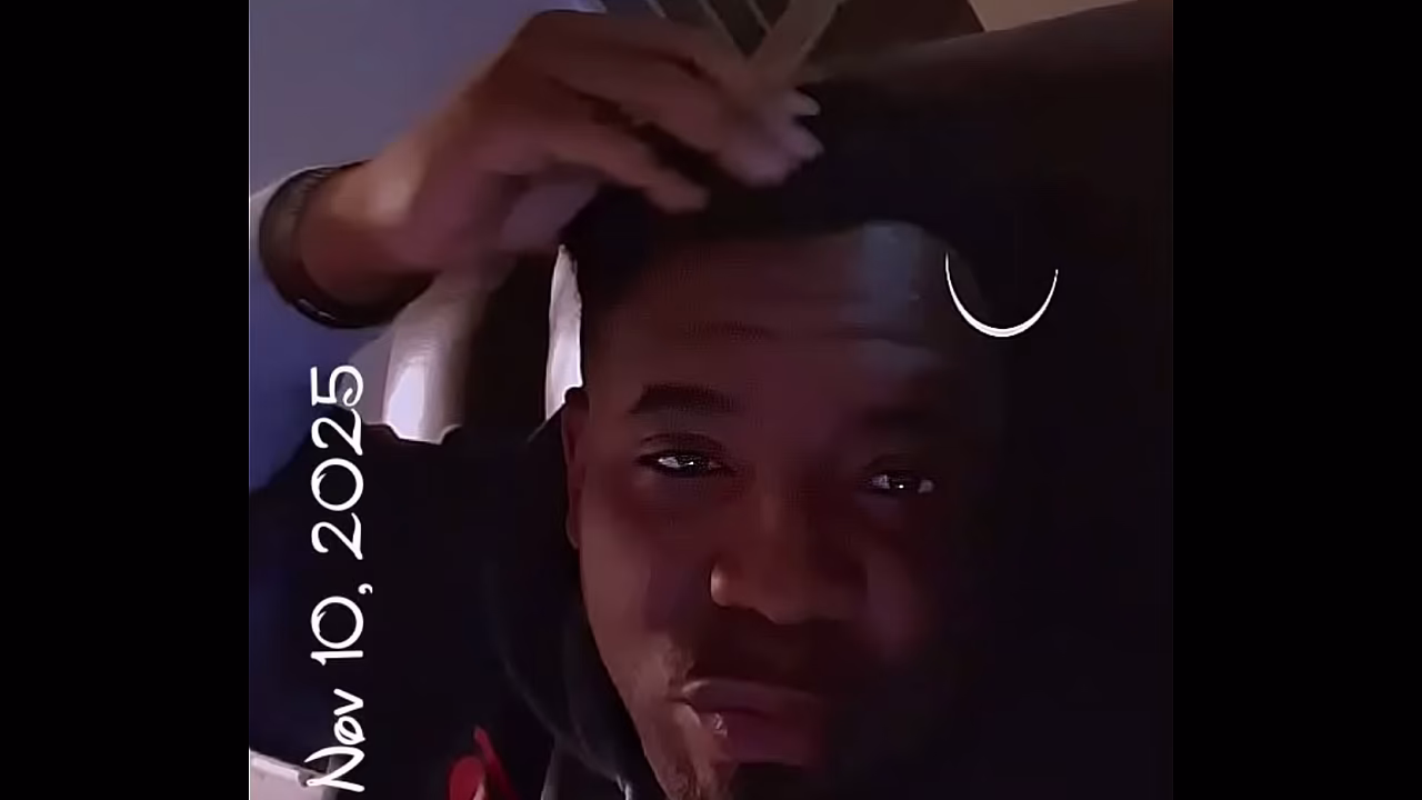 Black young man bored