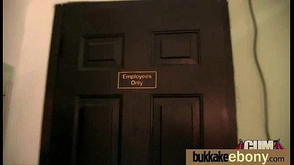 Ebony Cum Slut Hottie Bukkake Party 25