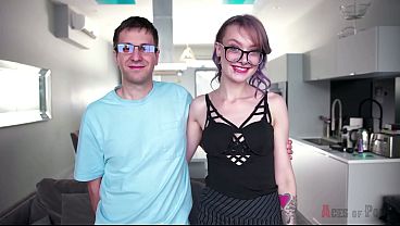 Aces of Porn - a Emo Top Model is Cock Throated HARD by a Big Hard Dick.