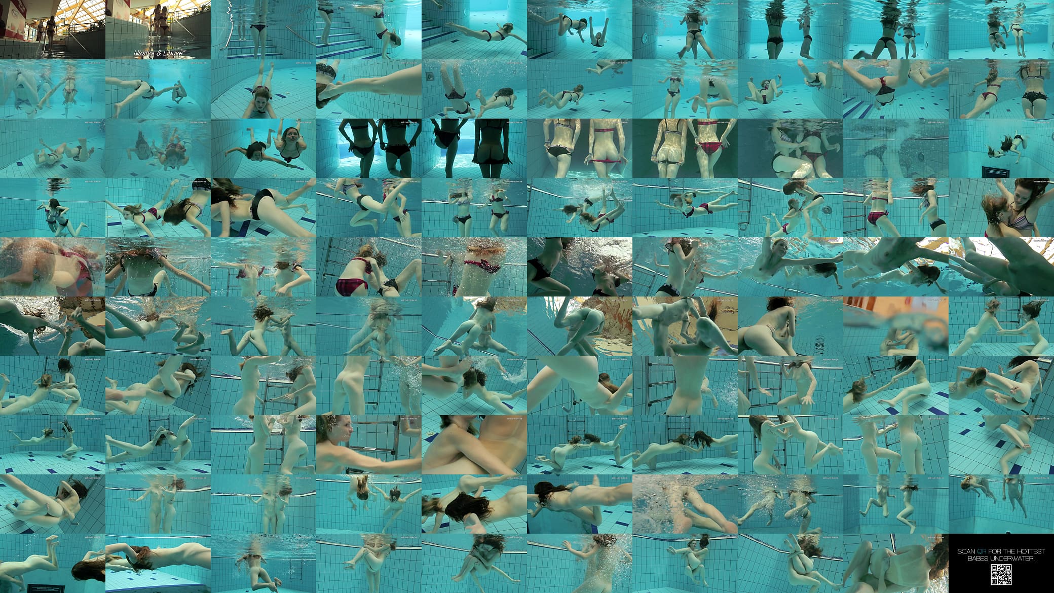 Nastya enjoys Libuse underwater 预览图