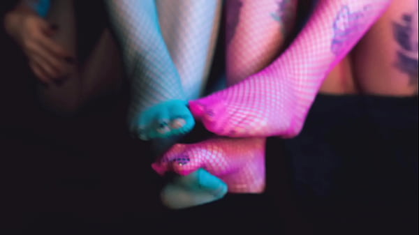 18-year-old lesbians are sucking and licking each other's pussies and feet